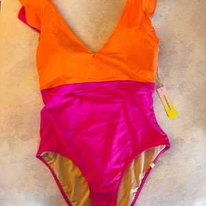 🐚 SUMMERSALT Ruffle Backflip - Hibiscus & Tangerine🧡